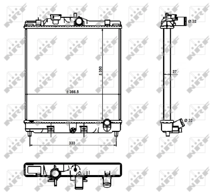 Radiateur, refroidissement du moteur NRF 526356