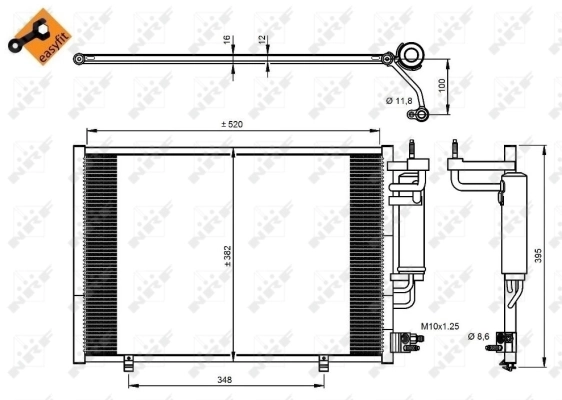 Condenseur, climatisation NRF 350205