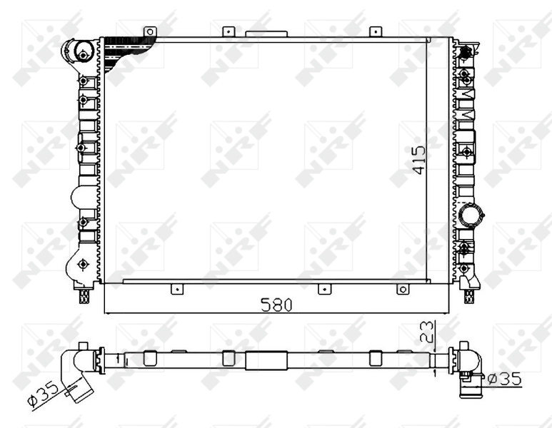 Radiateur, refroidissement du moteur NRF 58202A