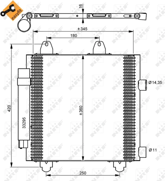 Condenseur, climatisation NRF 35778
