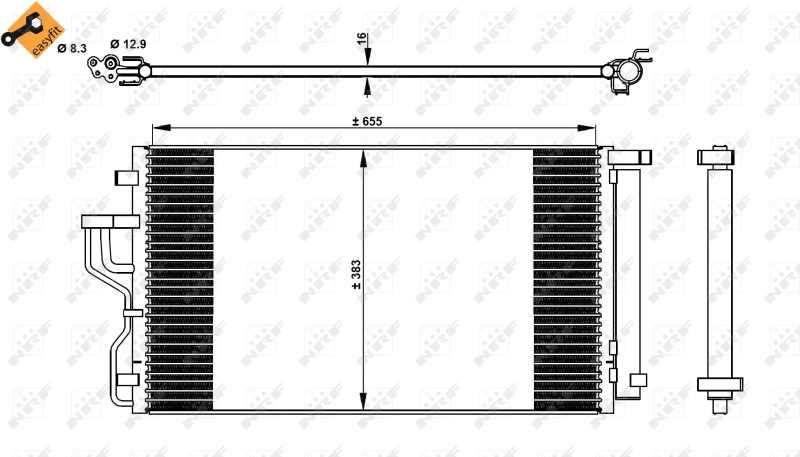 Condenseur, climatisation NRF 350078