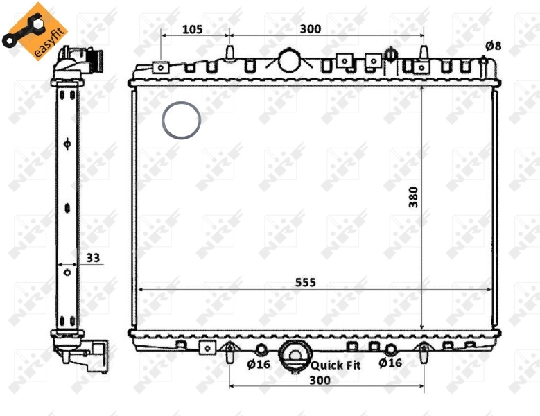 Radiateur, refroidissement du moteur NRF 58341
