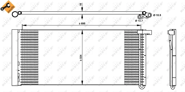 Condenseur, climatisation NRF 350331