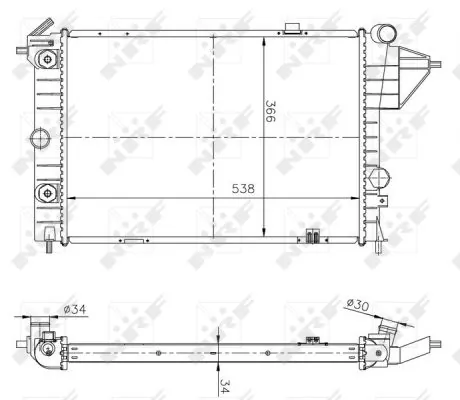 Radiateur, refroidissement du moteur NRF 513508A