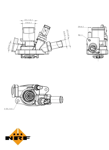 Thermostat, liquide de refroidissement NRF 725034