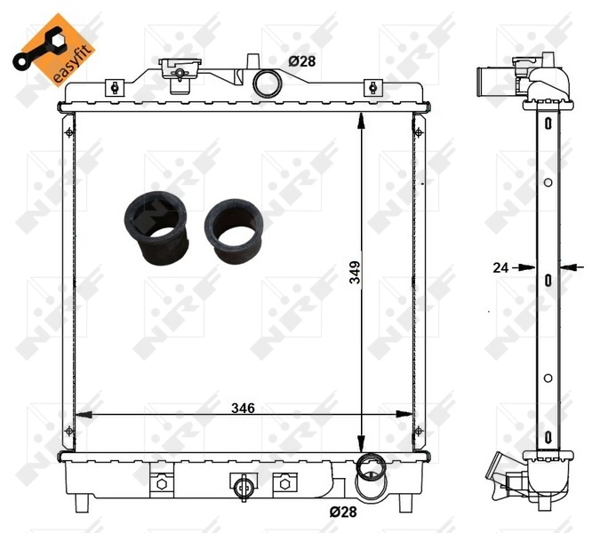 Radiateur, refroidissement du moteur NRF 506750