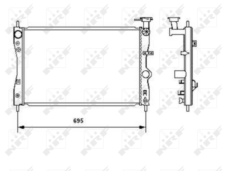 Radiateur, refroidissement du moteur NRF 53464
