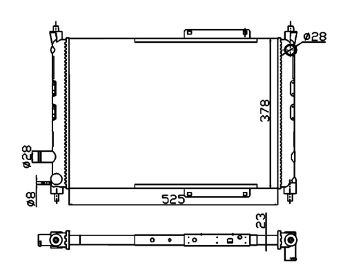 Radiateur, refroidissement du moteur NRF 55326A