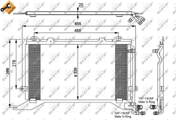 Condenseur, climatisation NRF 35240