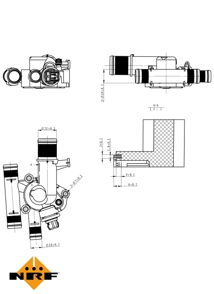 Thermostat, liquide de refroidissement NRF 725022