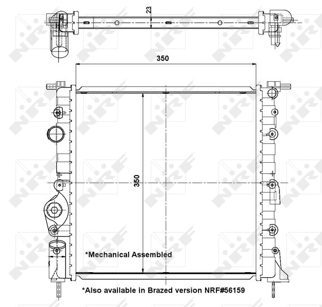 Radiateur, refroidissement du moteur NRF 58196