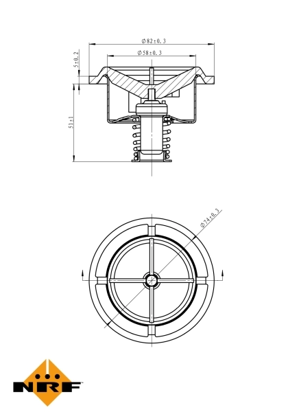 Thermostat, liquide de refroidissement NRF 725014