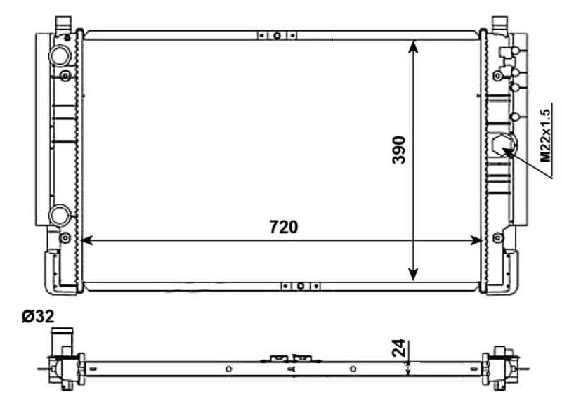 Radiateur, refroidissement du moteur NRF 509515