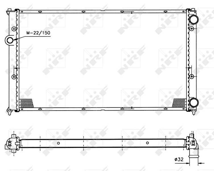 Radiateur, refroidissement du moteur NRF 50458