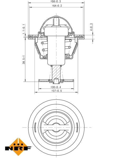 Thermostat, liquide de refroidissement NRF 725083