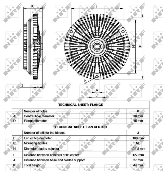 Муфта вентилятора радіатора NRF (49535)