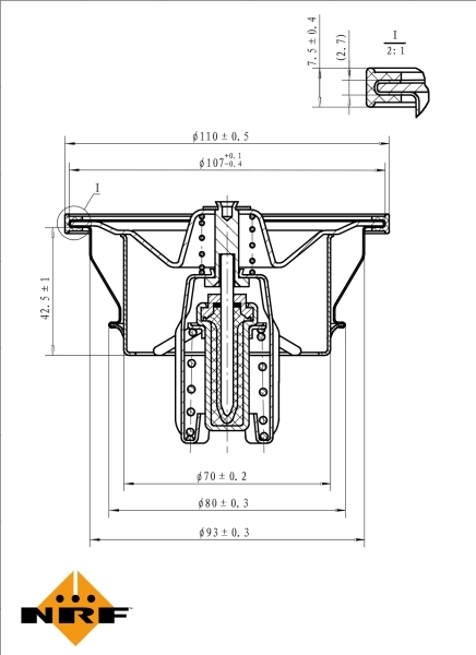 Thermostat, liquide de refroidissement NRF 725013