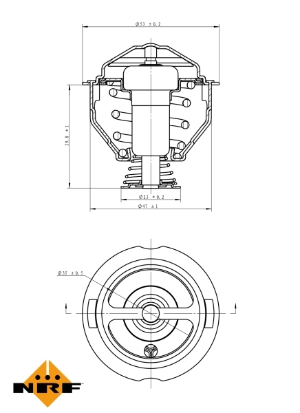 Thermostat, liquide de refroidissement NRF 725090