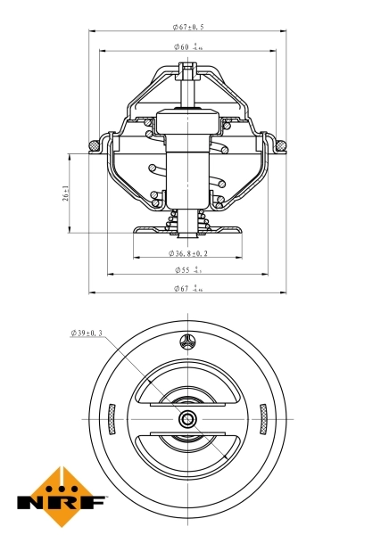 Thermostat, liquide de refroidissement NRF 725105