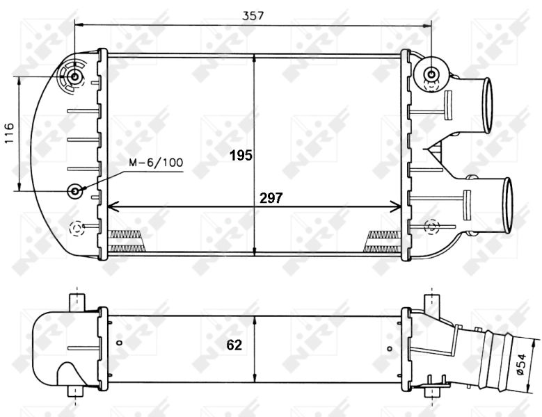 Intercooler, échangeur NRF 30122A