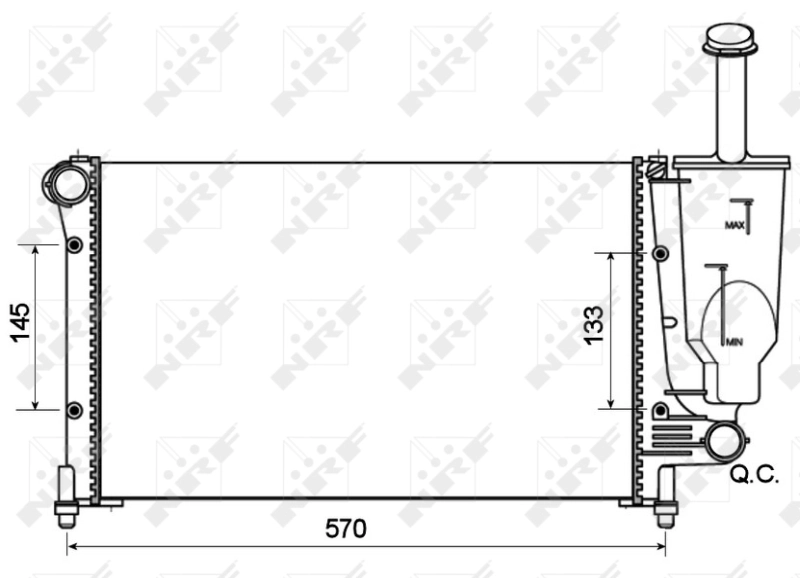 Radiateur, refroidissement du moteur NRF 53128A