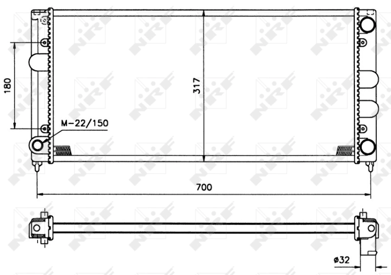 Radiateur, refroidissement du moteur NRF 509506