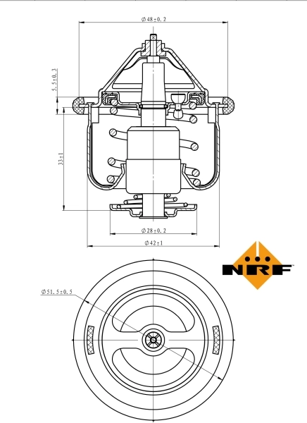 Thermostat, liquide de refroidissement NRF 725190