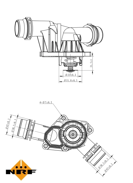 Thermostat, liquide de refroidissement NRF 725044