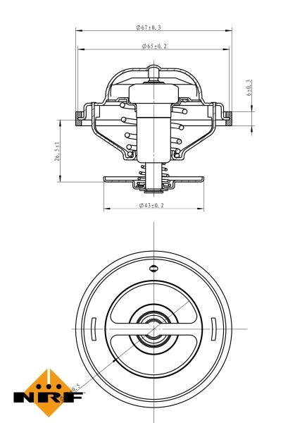 Thermostat, liquide de refroidissement NRF 725217
