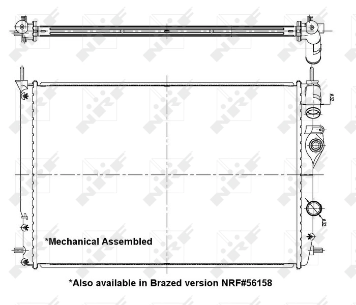 Radiateur, refroidissement du moteur NRF 58198