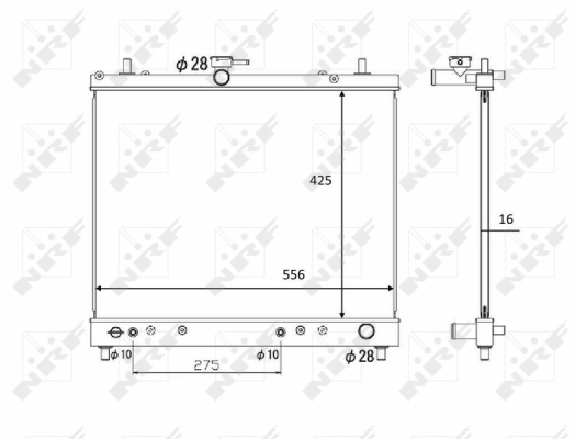 Radiateur, refroidissement du moteur NRF 58446