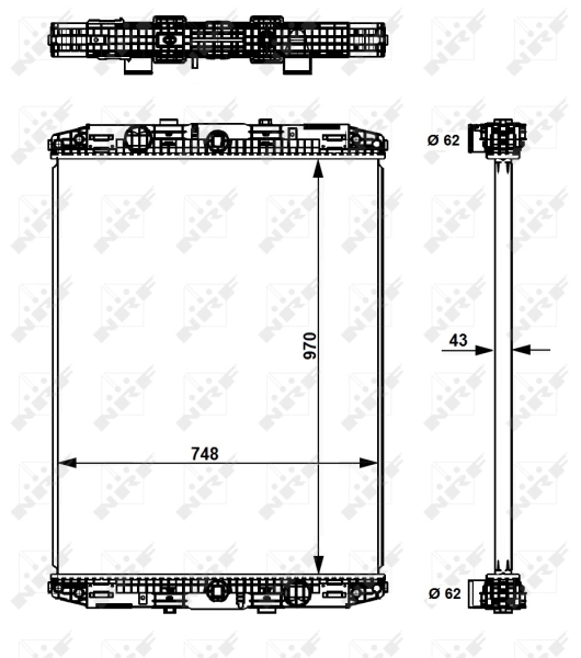 Radiateur, refroidissement du moteur NRF 529551