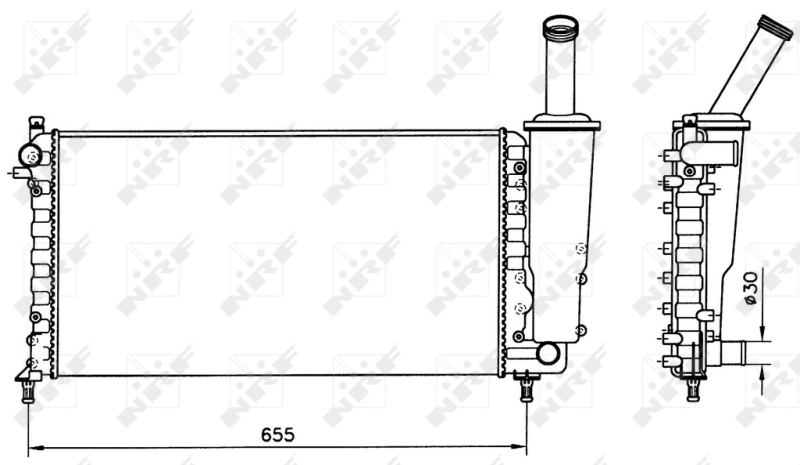 Radiateur, refroidissement du moteur NRF 58171