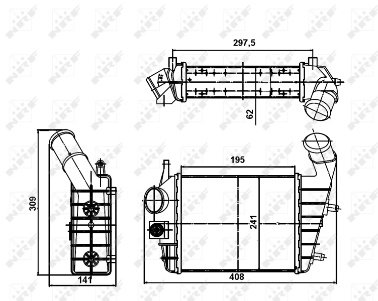 Intercooler, échangeur NRF 30123A