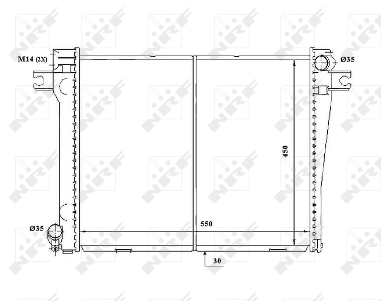 Radiateur, refroidissement du moteur NRF 58338