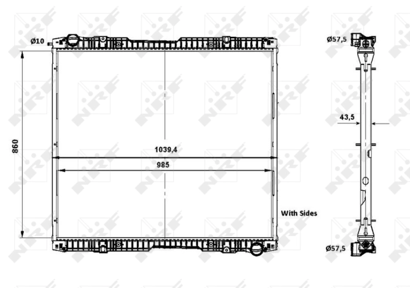 Radiateur, refroidissement du moteur NRF 519739