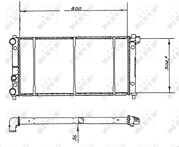 Radiateur, refroidissement du moteur NRF 58904