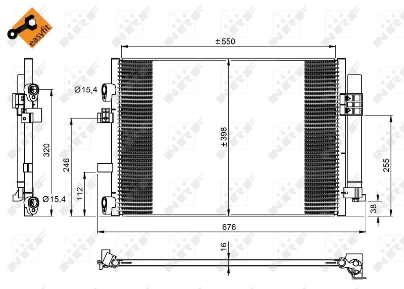 Condenseur, climatisation NRF 350209