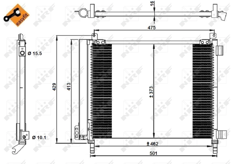 Condenseur, climatisation NRF 350228