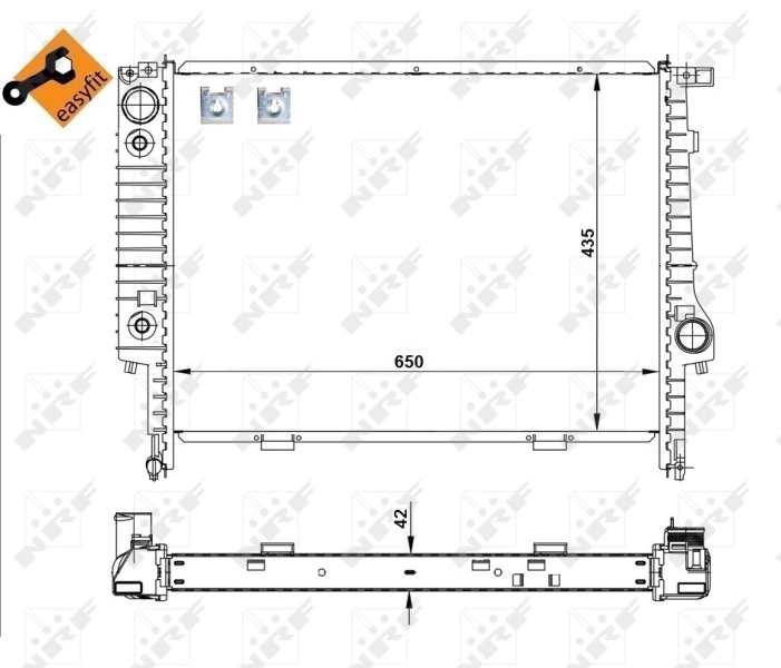 Radiateur, refroidissement du moteur NRF 519589