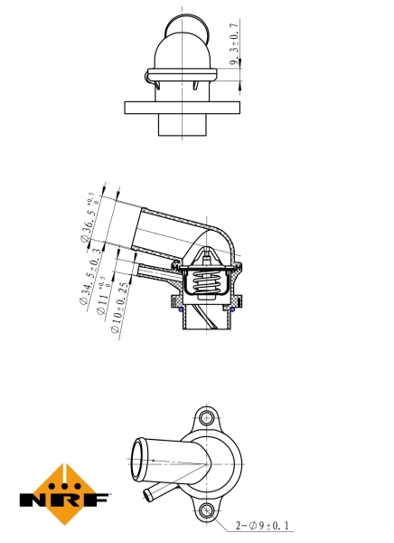 Thermostat, liquide de refroidissement NRF 725116