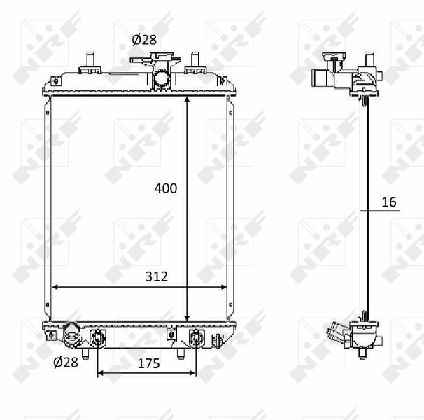 Radiateur, refroidissement du moteur NRF 58538