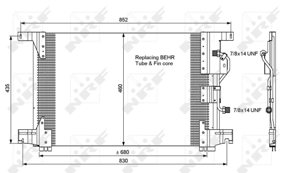 Condenseur, climatisation NRF 35772