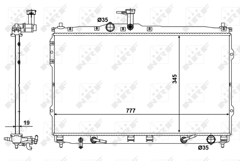 Radiateur, refroidissement du moteur NRF 58421