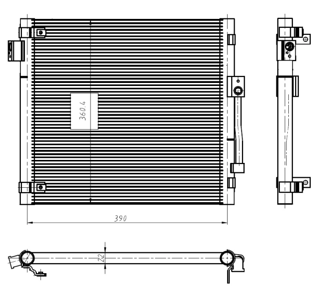 Condenseur, climatisation NRF 350447