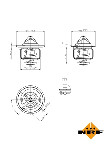Thermostat, liquide de refroidissement NRF 725178