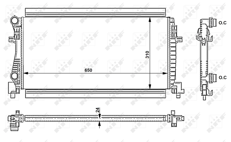 Radiateur, refroidissement du moteur NRF 58438