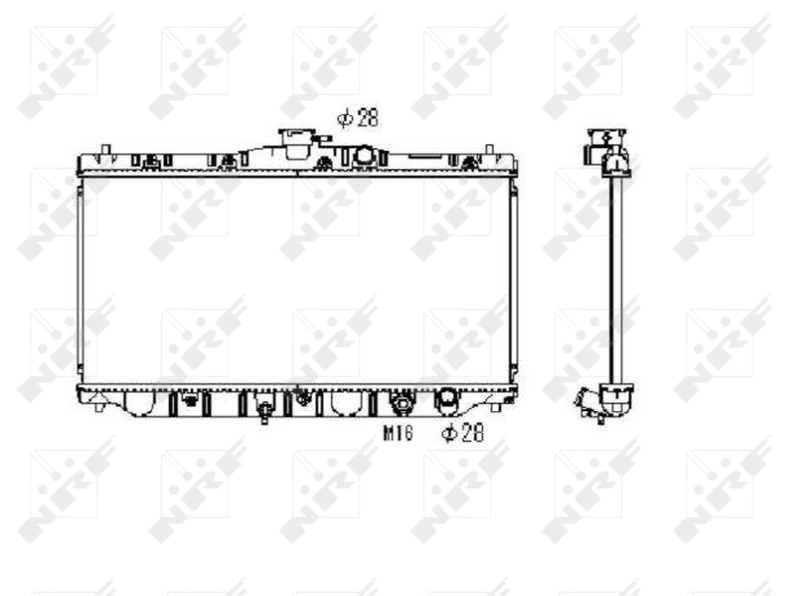 Radiateur, refroidissement du moteur NRF 536711