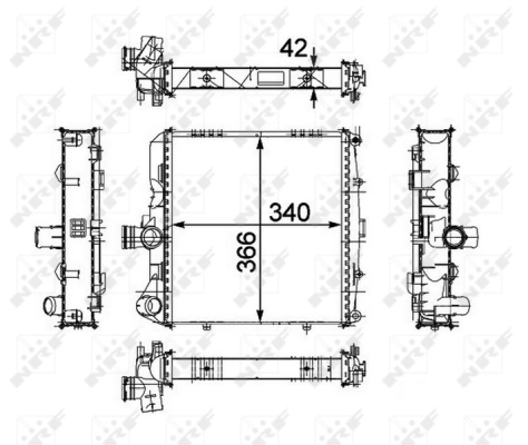 Radiateur, refroidissement du moteur NRF 58486