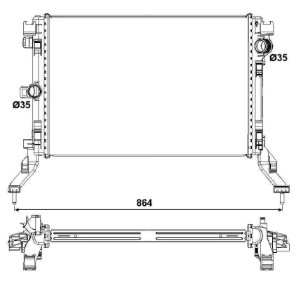 Radiateur, refroidissement du moteur NRF 53026